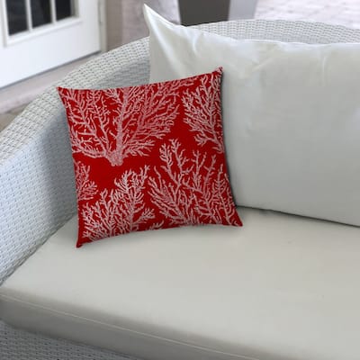 Joita SEA OF CORAL Polyester Throw Pillow with Sewn Closure