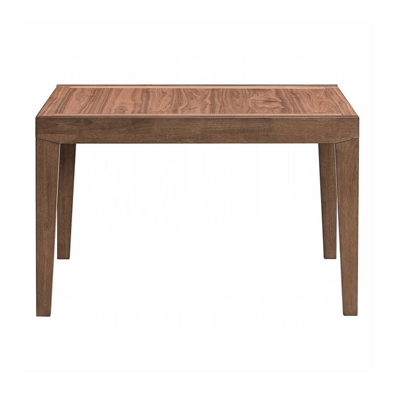 Rectangular Wooden Dining Table with 1 Leaf in Walnut Finish
