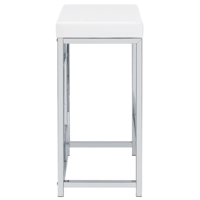 Laguna White 4-piece Counter Height Table with Pot Rack