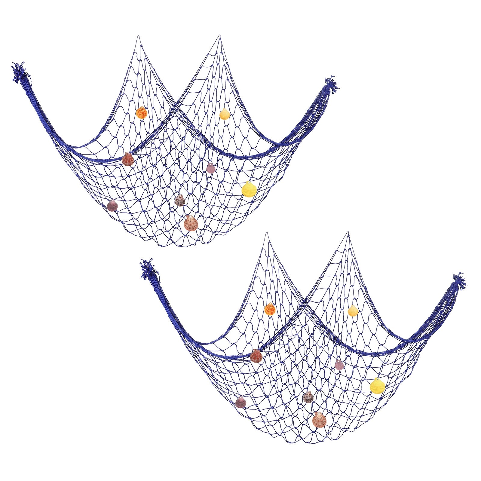 decorative fishing net Vintage - cabin decor durable and practical to use Fishing Net Decor, 2 Pack