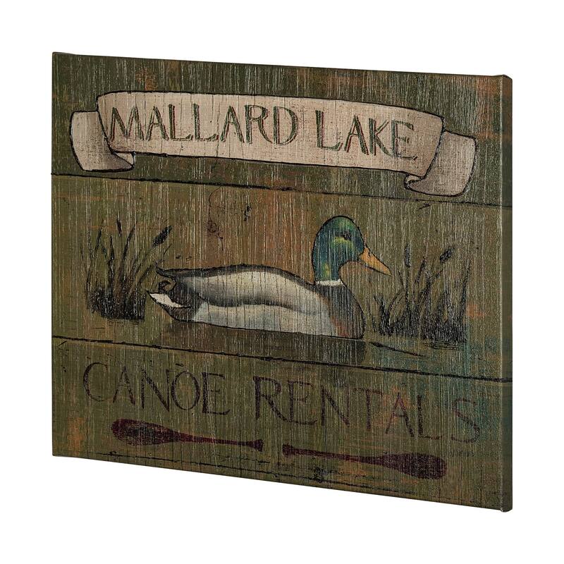 Lodge Signs IV (50 x 40) Canvas Art Print