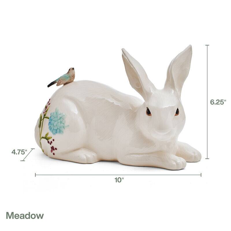 Fitz and Floyd Meadow Rabbit Figurine Resting