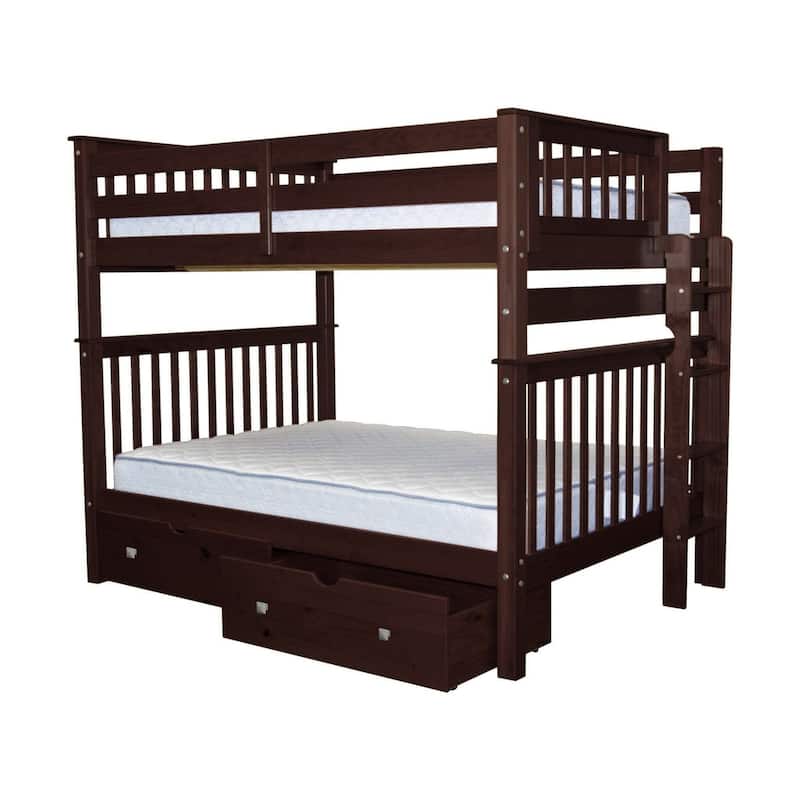 Taylor & Olive Trillium Full over Full Bunk Bed, 2 Drawers
