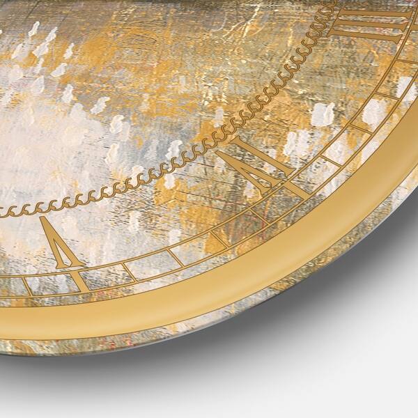 Designart Glam Cream And Brown Curious Sky Glam Wall Clock Overstock 27807676