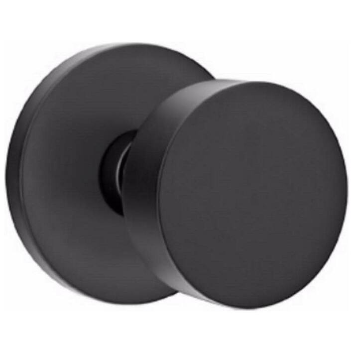 Emtek 5059ROU Round Non-Turning Two-Sided Dummy Door Knob Set with - Flat Black