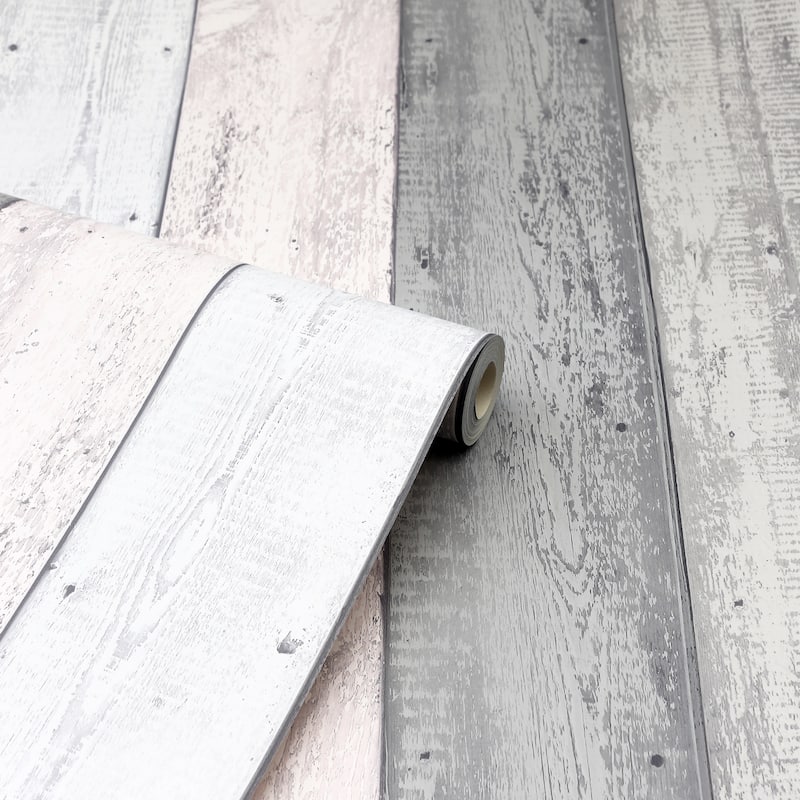 Arthouse Forrest Blush Wood Plank Wallpaper