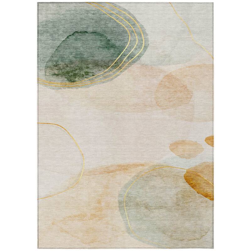 Belu Artistic Abstract Weather Resistant Timeless Fusion Outdoor Rug