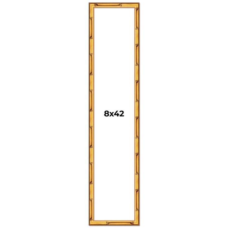 8x42 Frame Gold Bamboo Picture Frame Modern Photo Frame Includes UV Acrylic Shatter Guard Front Acid Free Foam Backing Board