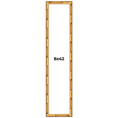 8x42 Frame Gold Bamboo Picture Frame Modern Photo Frame Includes UV Acrylic Shatter Guard Front Acid Free Foam Backing Board