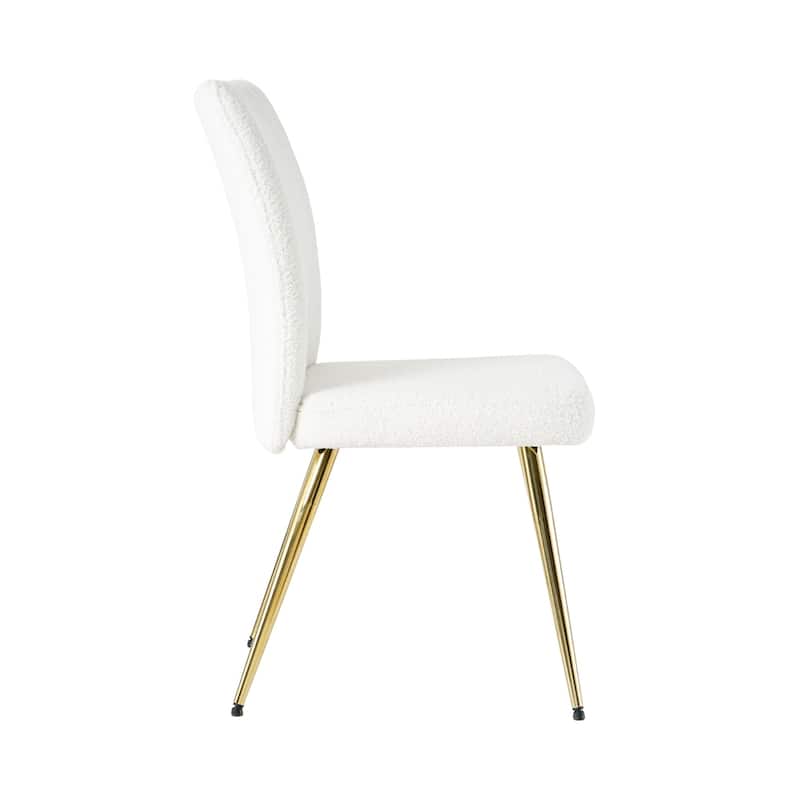 Modern Teddy Upholstered Dining Chair with Metal Legs (set of 4) - N/A