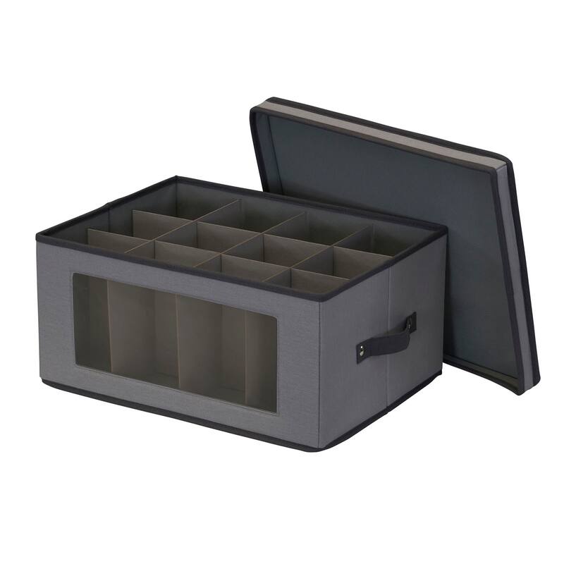 Household Essentials Balloon Wine Glass Storage Box - 14.0"L x 18.5"W x 8.5"H