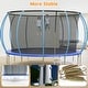 preview thumbnail 3 of 16, 16FT Trampoline, Recreational Trampolines with Enclosure Net and Ladder