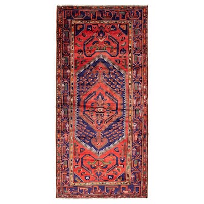 ECARPETGALLERY Hand-knotted Andelz Red Wool Rug - 4'3 x 9'5