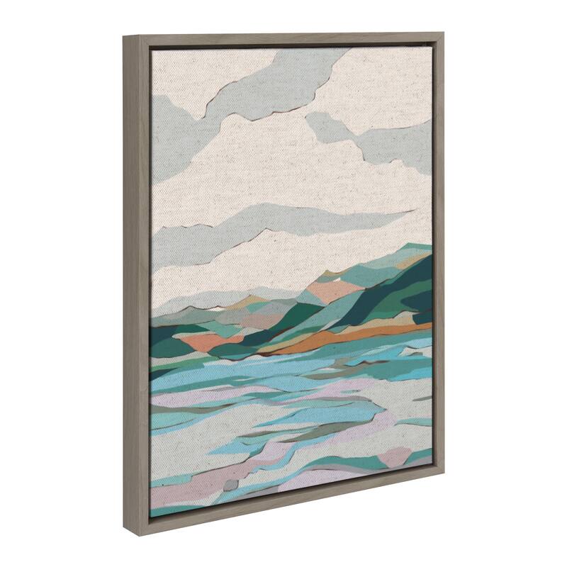 Kate and Laurel Sylvie Dal Lake Framed Canvas by Nikita Jariwala