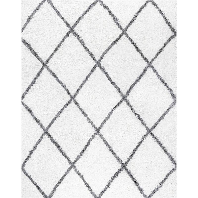 Sohni Shag Farmhouse Diamond Indoor Area Rug