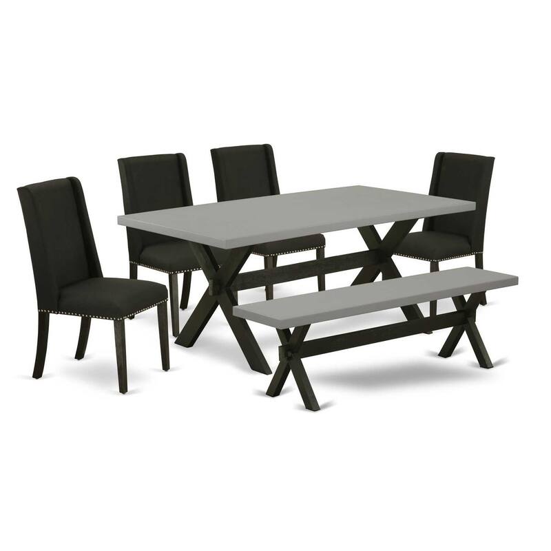 French Country Dining Set - 6 Piece Table & Chair Set - Solid Wood Dining Room Furniture