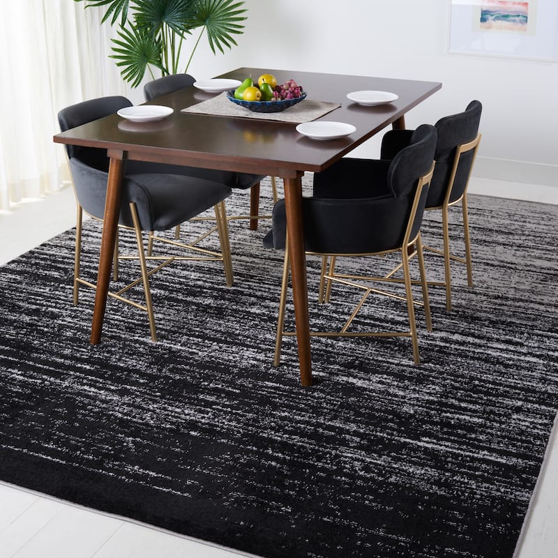 SAFAVIEH Adirondack Mieko Modern Ombre Distressed Area Rug - 12' x 15' - Silver/Black