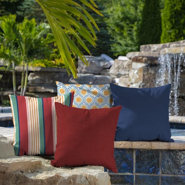 Arden Selections Ruby Leala Texture Outdoor Square Pillow 2 Pack 16 In L X 16 In W X 5 In H Overstock 20456653