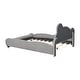 preview thumbnail 23 of 52, Velvet Platform Bed with Bear-Shaped Headboard,with Bed-End Storage Pocket