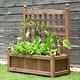 preview thumbnail 4 of 10, Costway Solid Wood Planter Box with Trellis Weather-Resistant Outdoor - 25'' (L) X 11'' (W) X 30'' (H)