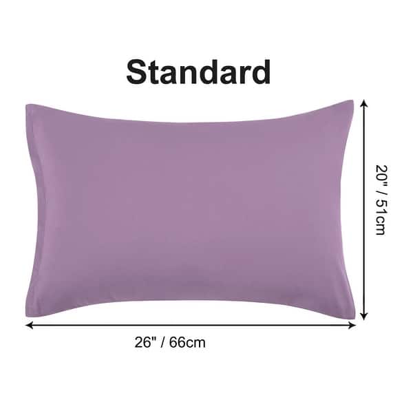 dimension image slide 31 of 39, 2 Pcs Zippered Pillowcases, Brushed Microfiber Pillow Case Cover