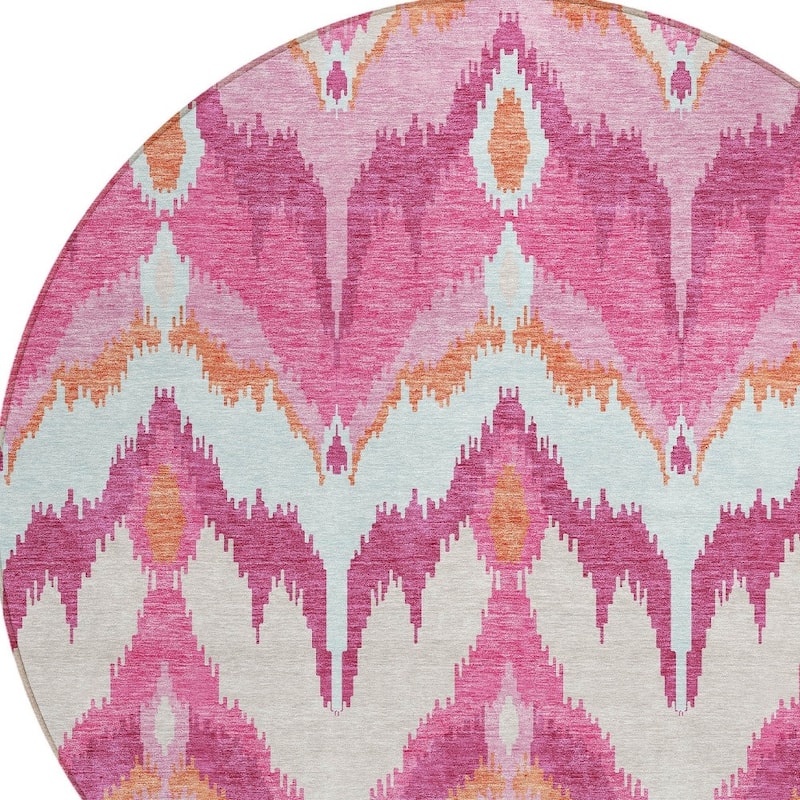 HomeRoots Ikat Transitional Rectangle Outdoor Rug