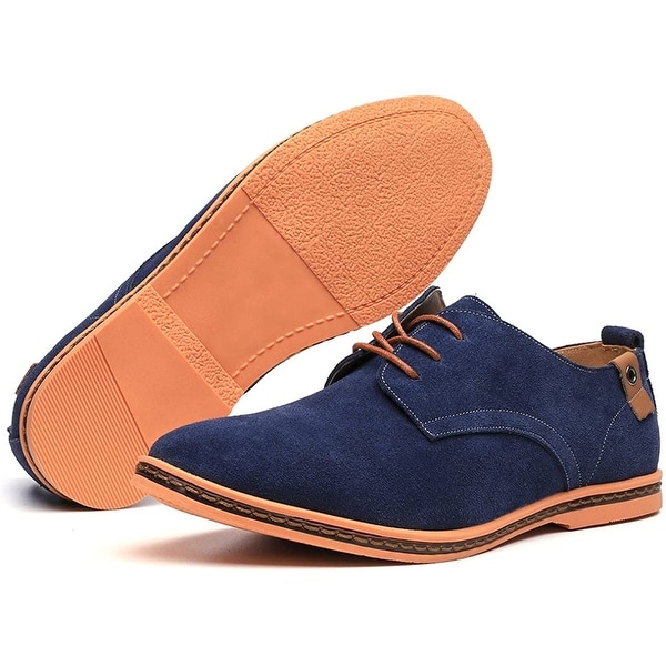 DADAWEN Men's Classic Suede Leather 