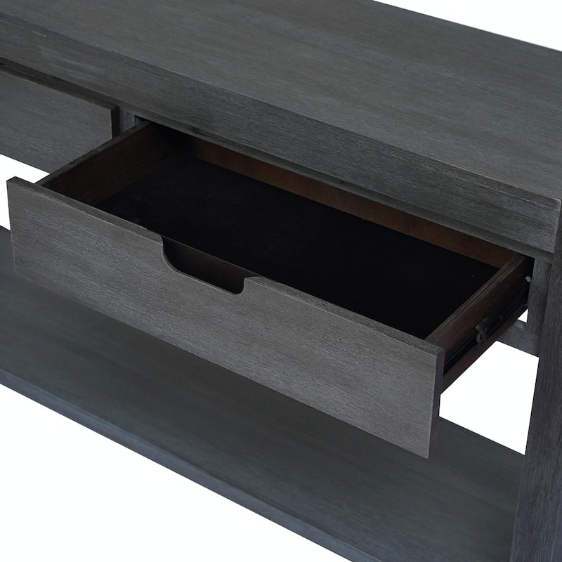 Elegant Acacia Wood Veneer Console Table