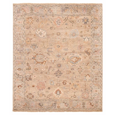 ECARPETGALLERY Hand-knotted Jules Serapi Taupe Wool Rug - 8'2 x 9'8