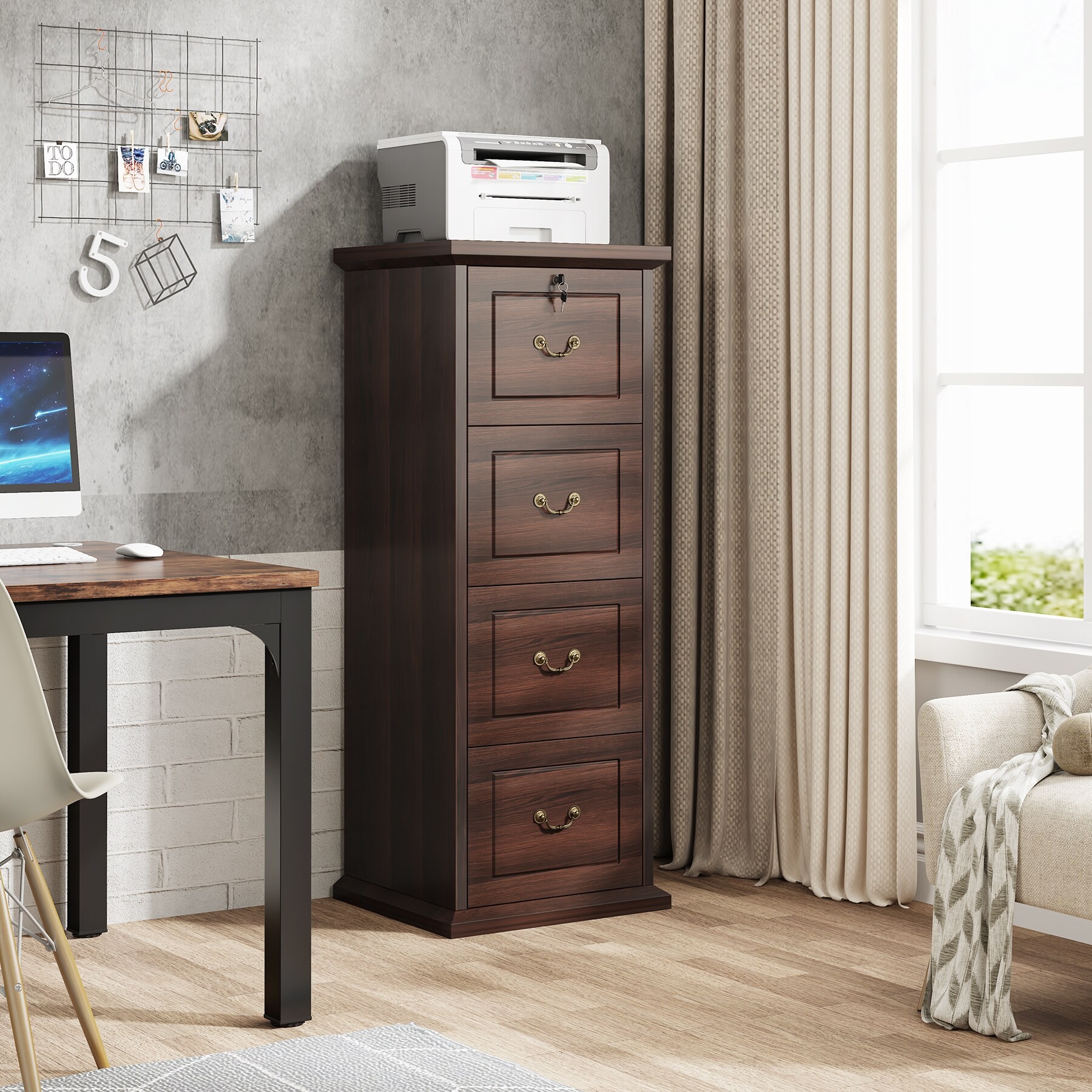 Tall narrow filing cabinet discount