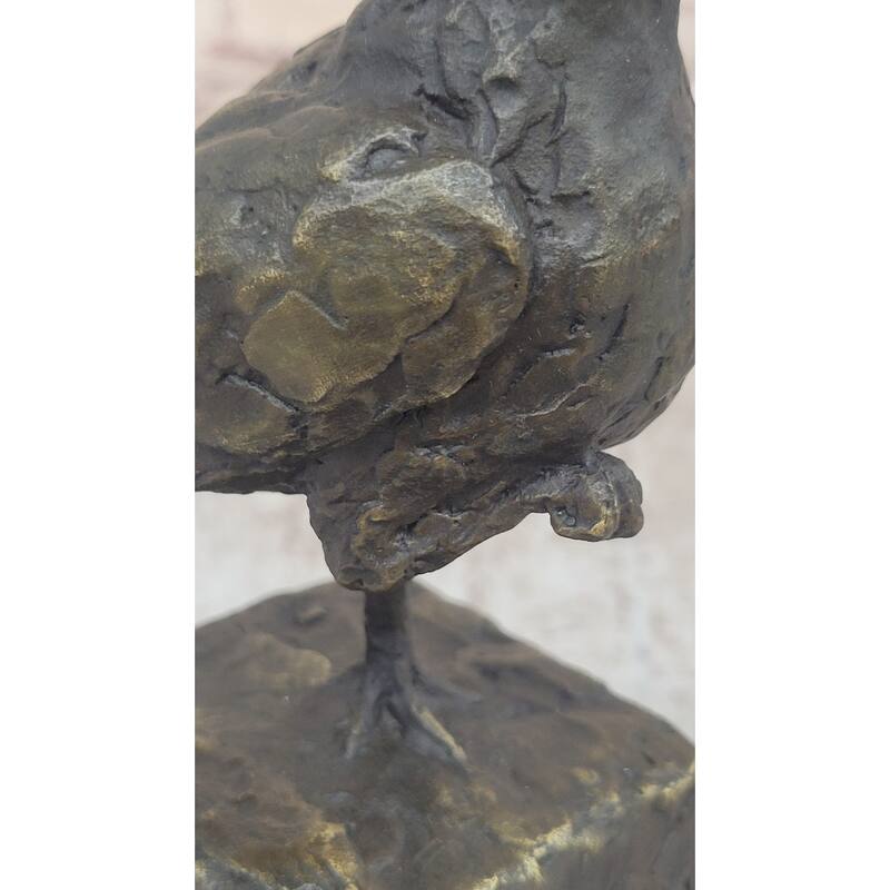 Bronze Metal Bird Sculpture Statue Figure Crude Style Original Art