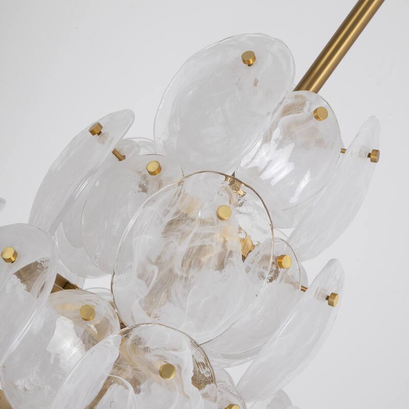 Artcraft Lily 15-Light Chandelier - Brushed Brass Finish