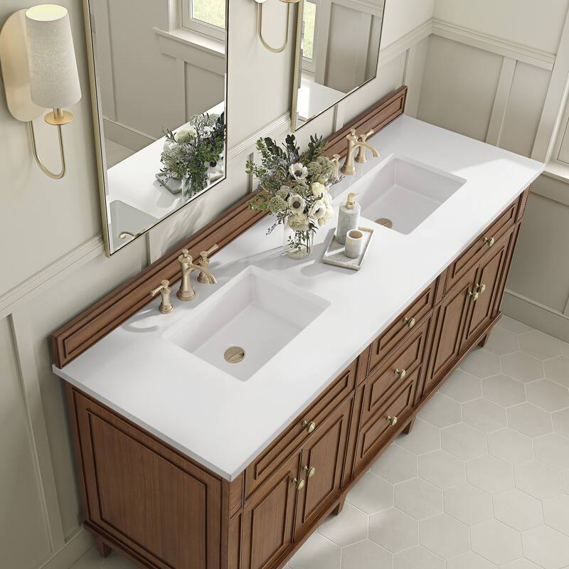 James Martin Vanities 424-V72-3WZ Lorelai 72" Double Basin Wood Vanity