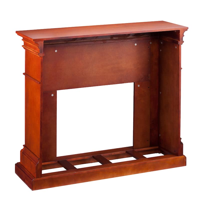 SEI Furniture Taber Mahogany Electric Fireplace