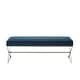 preview thumbnail 8 of 17, Della Entryway Velvet Bench with Gold or Chrome X-Legs