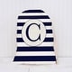 preview thumbnail 3 of 1, MONO NAVY STRIPED C Laundry Bag By Kavka Designs - 28" x 36"