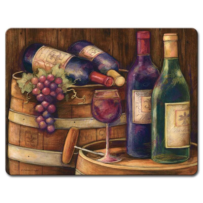 Counterart Glass Cutting Board Counter Saver 12"x15" , Wine Cellar - 12x15x.166