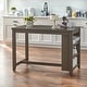 preview thumbnail 3 of 10, Lifestorey Tobias Storage Counter Height Storage Table Grey