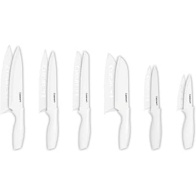 Cuisinart Knife Set, 12pc Ceramic Knife Set w 6 Blades & 6 Blade Guards, Lightweight, Stainless Steel, Durable & Dishwasher Safe