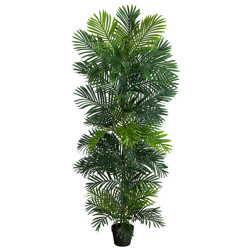 70In Palm Tree Indoor Outdoor Tropical Decor - UV Resistant Artificial Tree for Home Office Living Room - Green