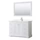 Option White, Chrome Trim, Carrara Cultured Marble Top