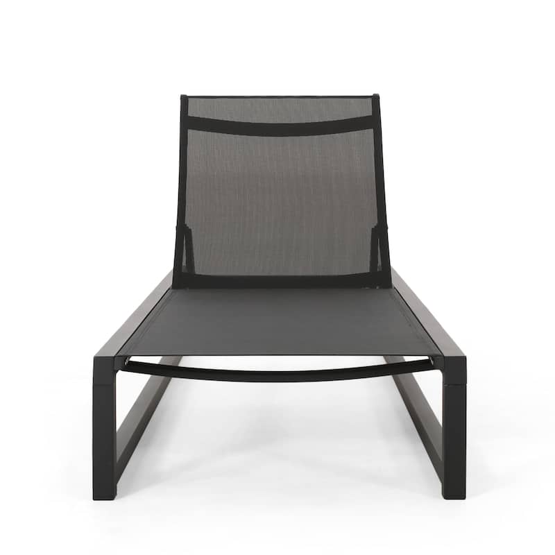 Modesta Outdoor Aluminum Mesh Chaise Lounge by Christopher Knight Home