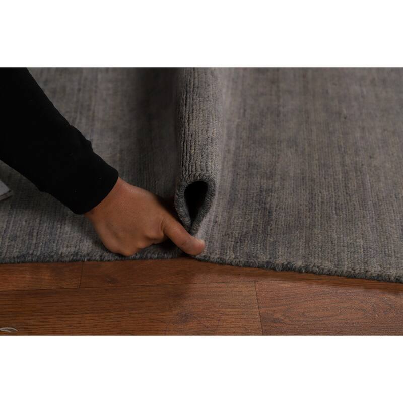 Modern Gray Gabbeh Oriental Area Rug Handmade Living Room Wool Carpet - 6'8" x 9'7"