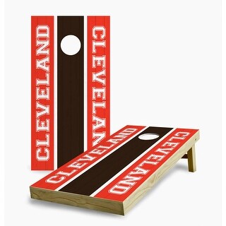 Cleveland Browns Striped Cornhole Game (Choose Wraps or Boards)