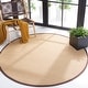preview thumbnail 64 of 109, SAFAVIEH Natural Fiber Carmit Casual Border Sisal Rug 8' Round - Maize/Brown - Round