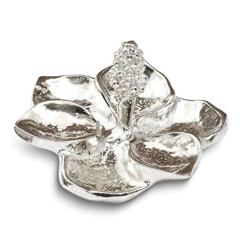 Curata Handcrafted Tarnish-Free Pewter Tiny Gardens Magnolia Ring Holder