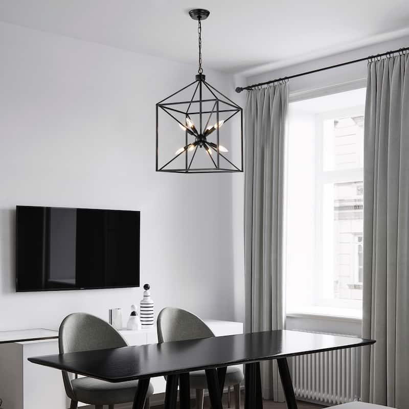 Artin 8-Light Cage Sputnik Chandelier for Dining/Living Room, Bedroom - 15.7