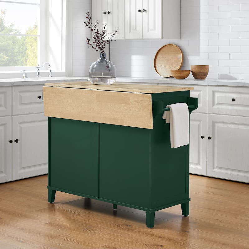 Kitchen Island Drop Leaf Portable Storage Cart Countertop Hutch Furniture