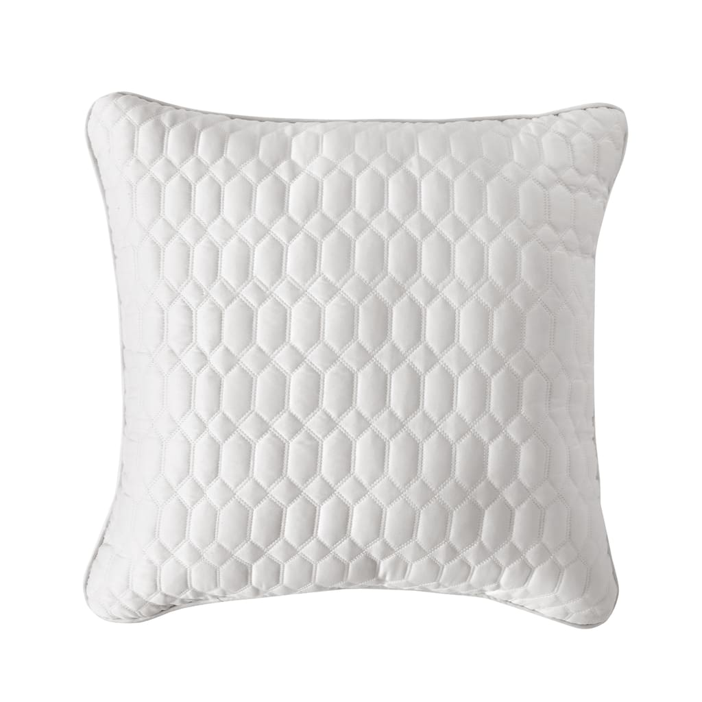 J. Queen New York Brilliance 20" Square Quilted Decorative Throw Pillow