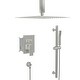 preview thumbnail 9 of 8, Lordear Shower System - 16 inch Rainfall Shower head and Handheld Shower Set with Valve Combo BrushedNickel